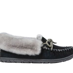 LL Bean wicked good moccasins slippers black 9
